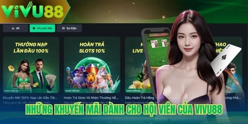 Những khuyến mãi dành cho hội viên của Vivu88