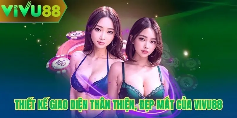 Thiết kế giao diện thân thiện, đẹp mắt của Vivu88